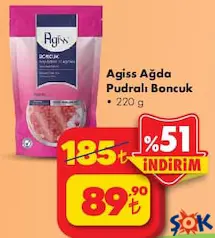 AGİSS AĞDA PUDRALI BONCUK 220 G AGİSS AĞDA PUDRALI BONCUK 220 G